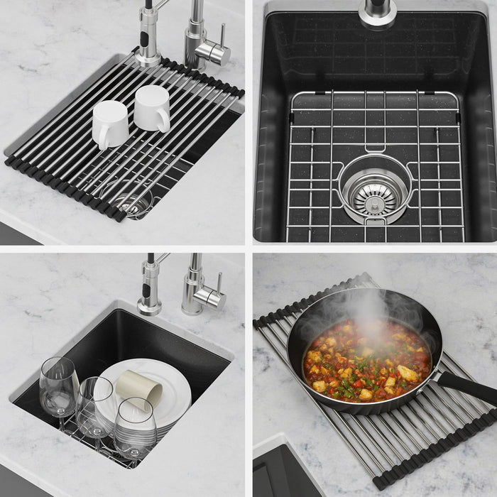 Quartz Composite Undermount Single Bowl Kitchen Sink