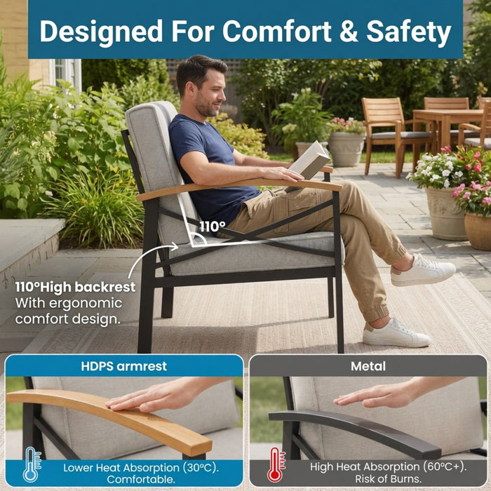 Outdoor Loveseat With Washable Cushions