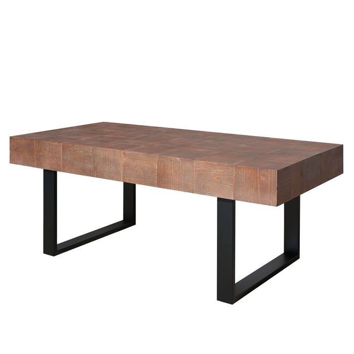 Rectangular Coffee Table With U-Shaped Legs Living Room - Multi