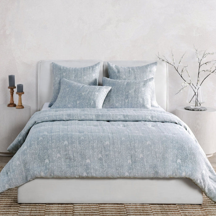 French Herringbone - Comforter Euro Sham - Storm