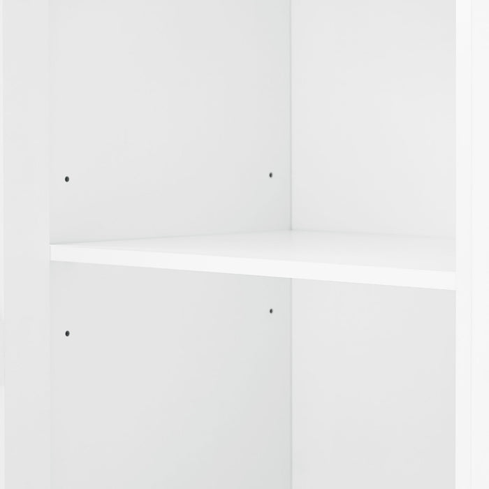 Storage Cabinet With 1 Door And Adjustable Shelf, Rectangle Shape - White