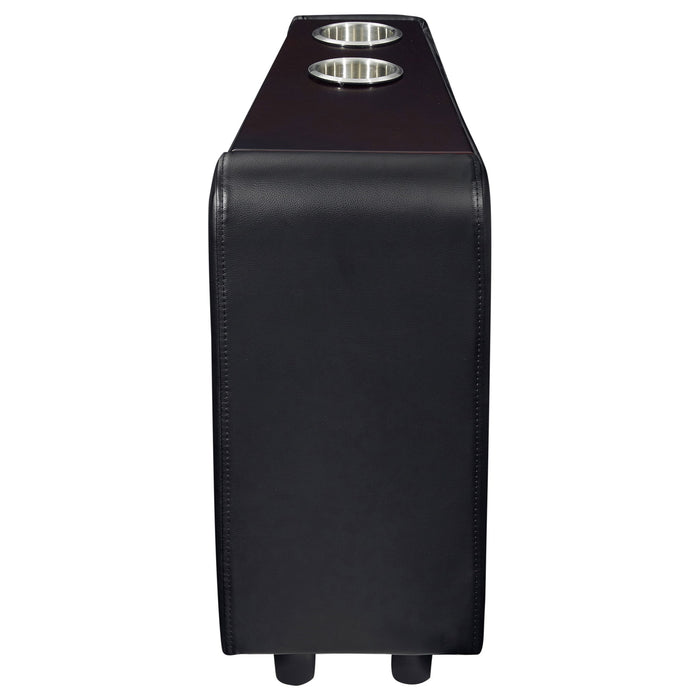 Warren - 5 Seater Home Theater With 2 Wedge Consoles - Black