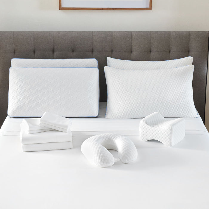 Comfort Care - Hybrid Restful Nights Firm Mattress, 12 Piece Comfort Bedding Pack