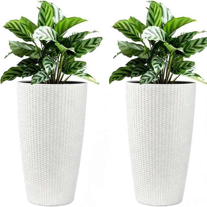 Tall Planters Set With Water Level Monitor And Auto Watering