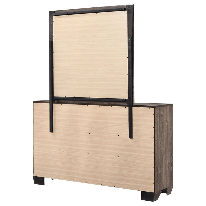 Holmgren - 6 Drawer Dresser With Mirror - Taupe