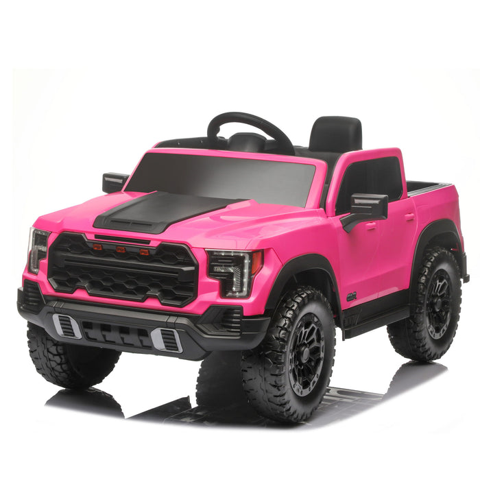 12V Kids Ride On Car With Remote Control, 4 Wheel Shock Absorption, Multifunctional Music Player Perfect Gift For Toddlers - Pink