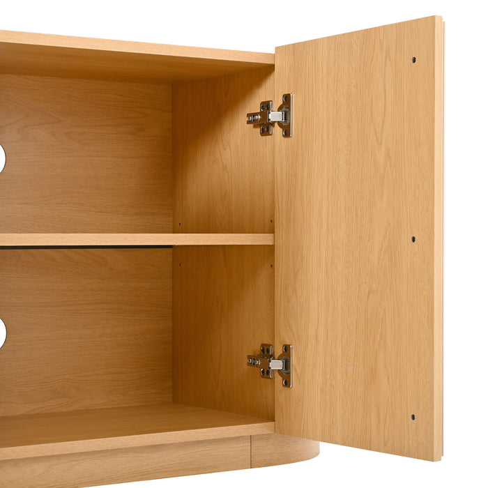 TV Stand With Fluted Tambour Style Door