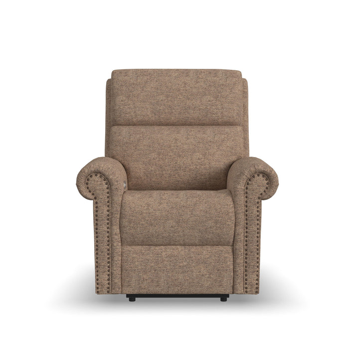 Bernard - Power Recliner With Power Headrest & Lumbar With Nailhed Trim
