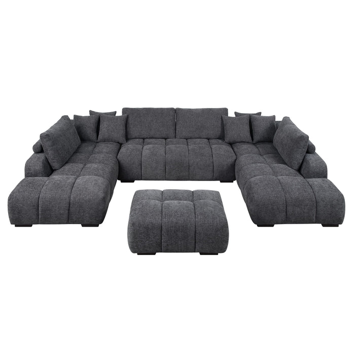 Chosen - Sectional Sofa With Toss Pillows And Chaise