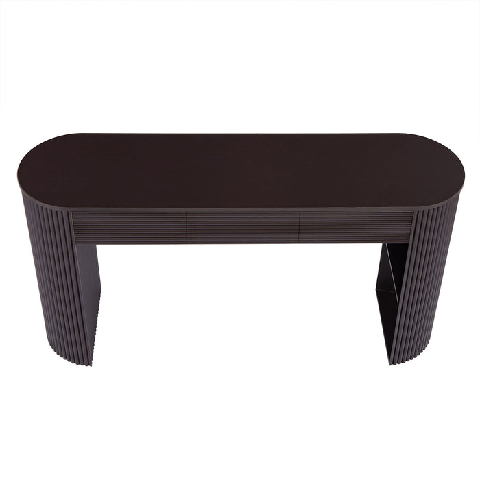 Retro Console Table With Storage, 3 Drawers