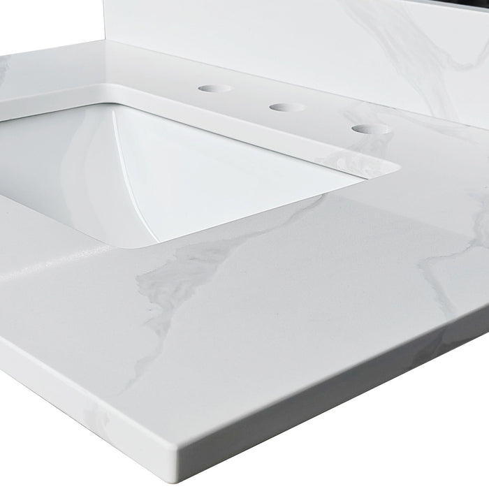 Bathroom Vanity Top With Undermount Sink, 3 Pre Drilled Holes
