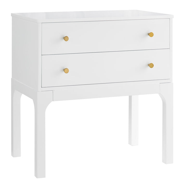 Alonso - 2 Drawer Nightstand - White