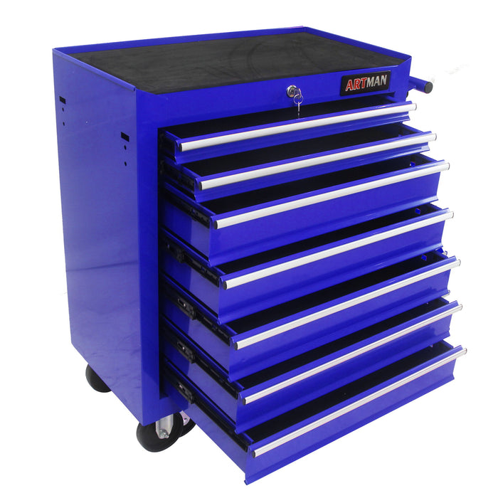 7 Drawers Multifunctional Tool Cart With Swivel Wheels