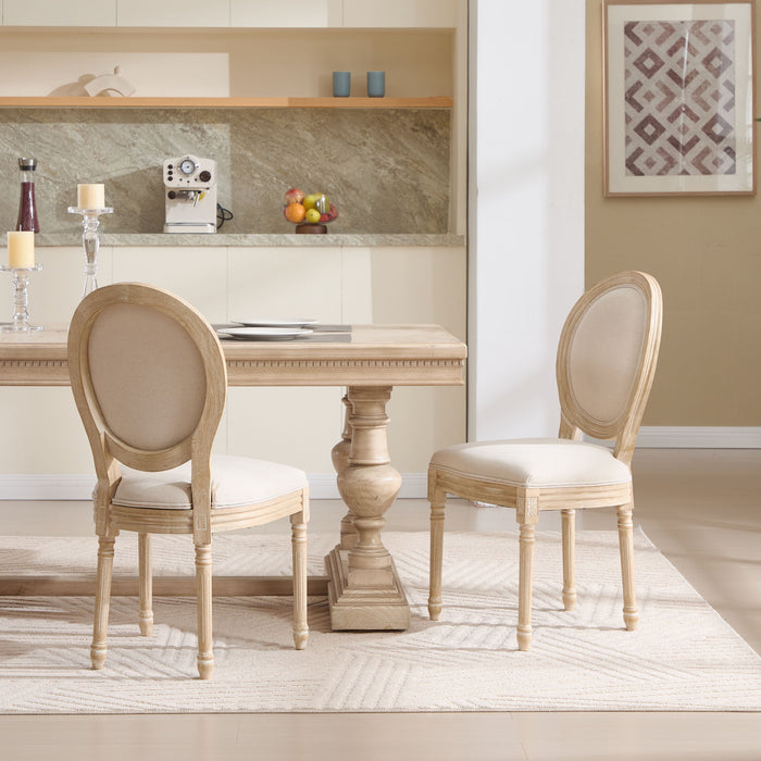 Upholstered With Round Back Dining Chairs (Set of 2)