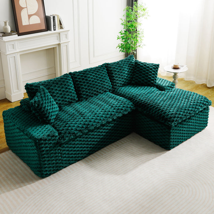 Modular Sofa, Convertible Twin Seat With Chaise Lounge