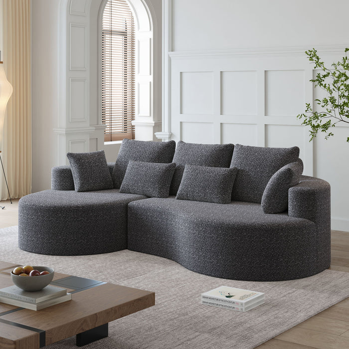 Curved Oversized Sectional Sofa With Extra Deep Seat