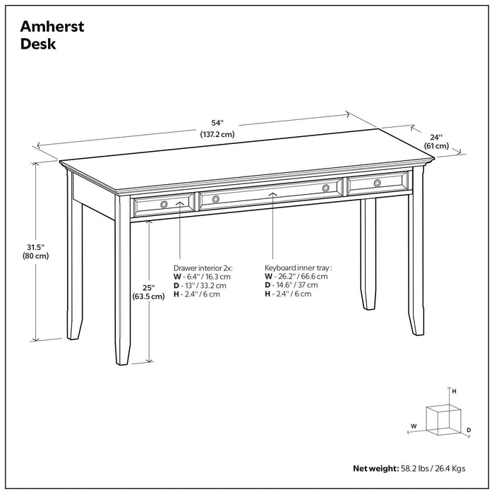 Amherst - Desk - Hickory Brown
