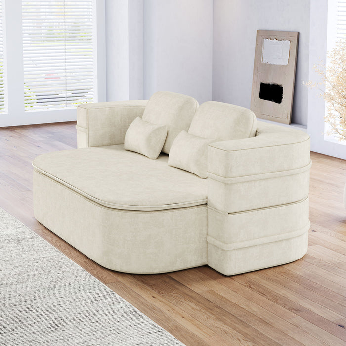 2 In 1 Foldable Sofa Bed With Multi Functional Blanket, Floor Lounge Sofa