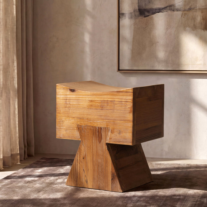 Nico - Stool Ottoman - Brown