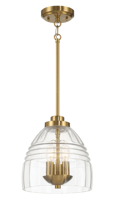 Ember - 3 Candle Lights Chain Pendant - Clear / Gold