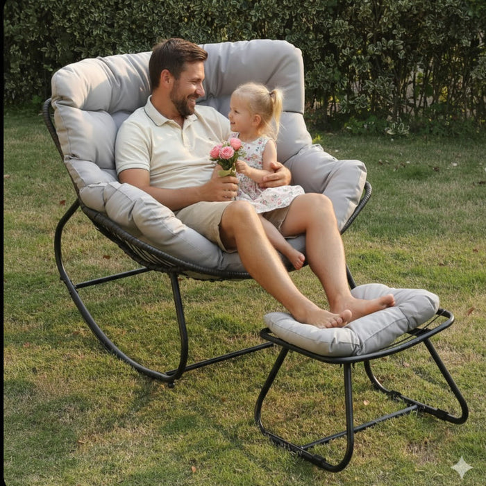 Egg Rocking Chair With Ottoman