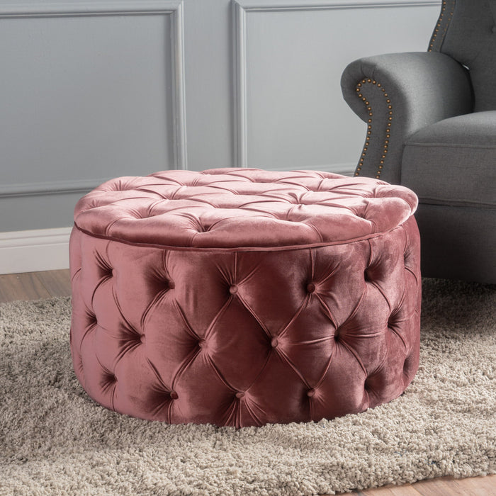 Modern Glam Ottoman Velvet
