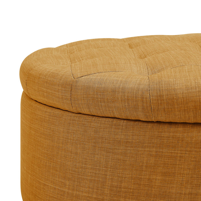 Tufted Storage Ottoman With Upholstery