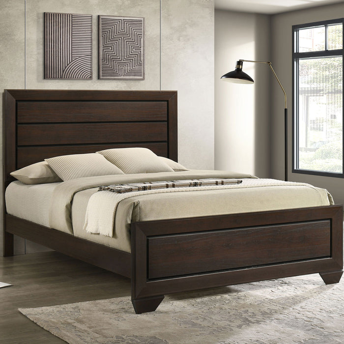 Harrison - Queen Panel Bed - Dark Brown