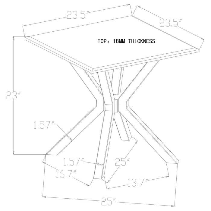 Maciel - 2 Piece Marble Coffee And End Table Set With Base Marble - White Marble
