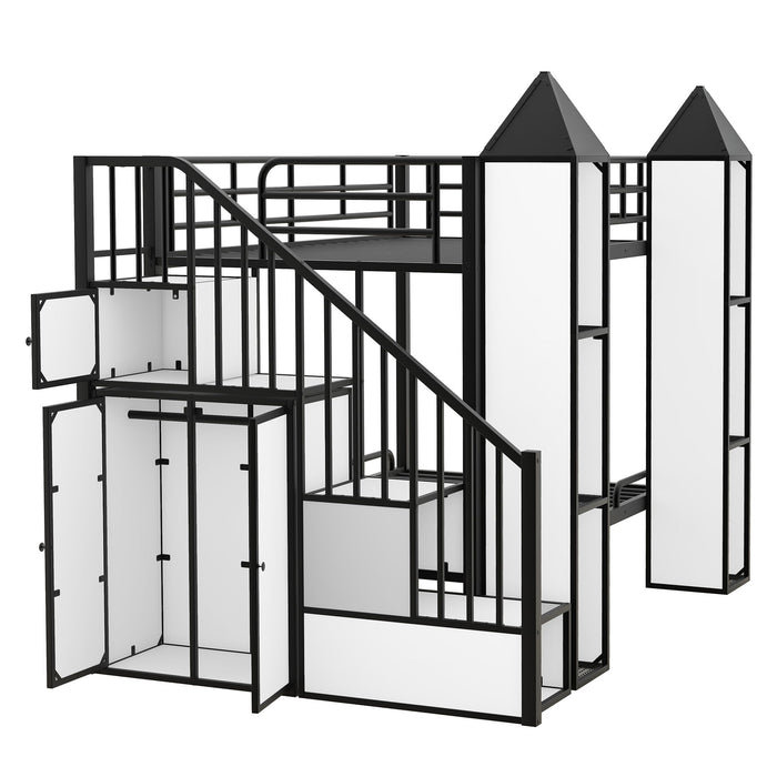 Castle Shaped Bunk Bed With Wardrobe And Storage
