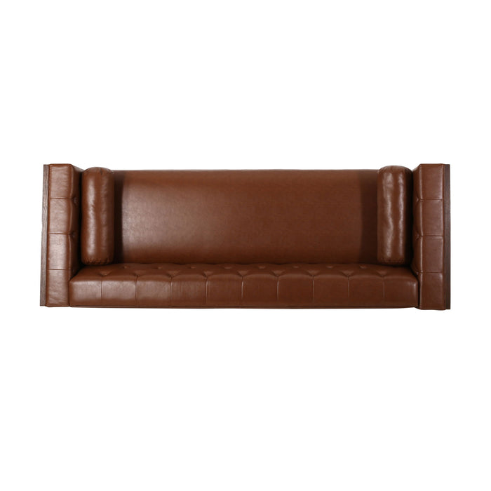 Contemporary 3 Seater Sofa With Tufted Design