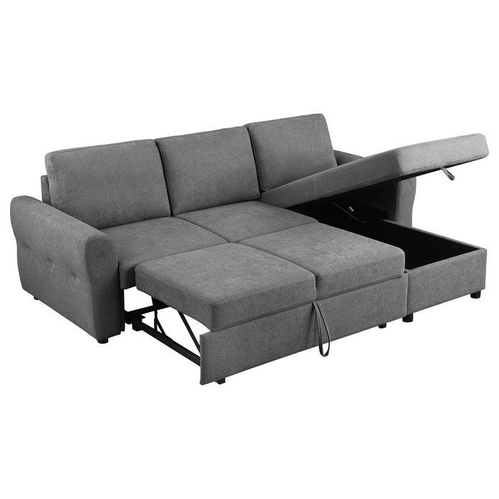 Kenna- Sleeper Sectional Sofa With Storage Ottoman