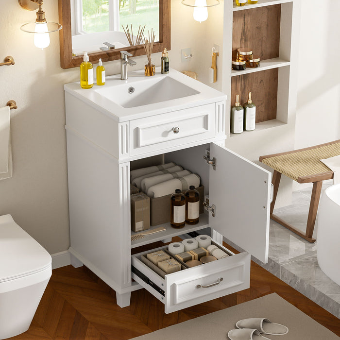 Bathroom Vanity With Sink, Drawer & Soft Closing Door