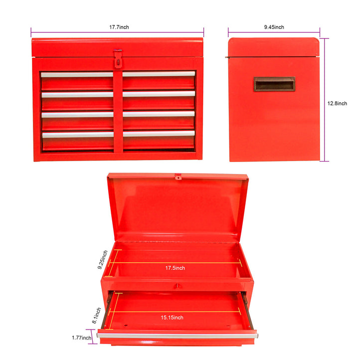High Capacity Rolling Tool Chest With Wheels And Drawers, Storage Cabinet