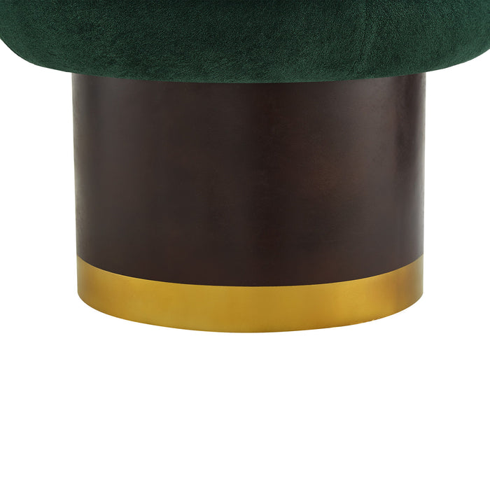 Round Swivel Accent Chair With Ergonomic Backrest For Living Room