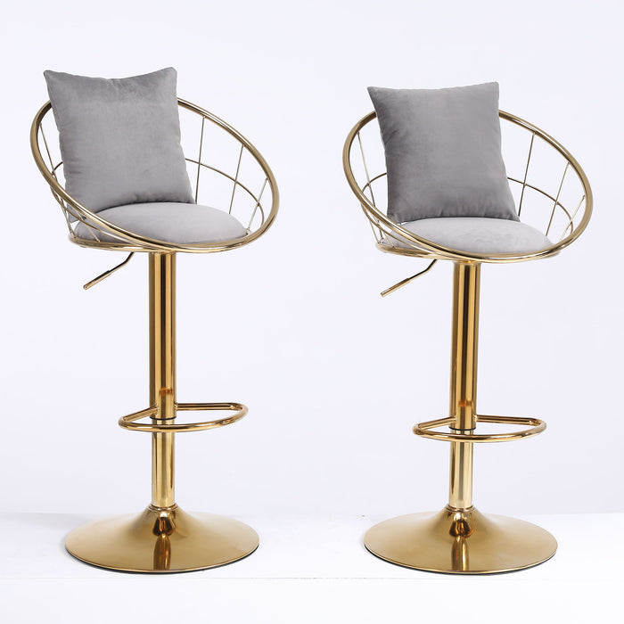 Unique Design Bar Chair, 360 Degree Rotation, Adjustable Height, Suitable For Dining Room And Bar