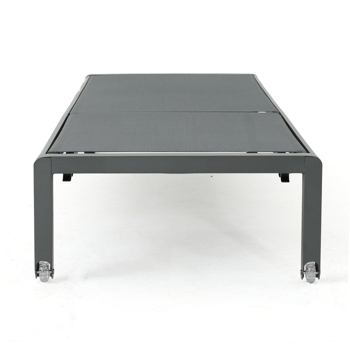 Outdoor Patio Chaise Lounge With 5 Reclining Positions