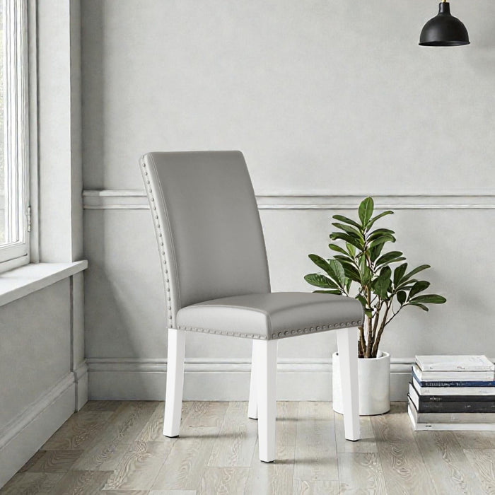 Upholstered Dining Chair With High Back Design (Set of 2)