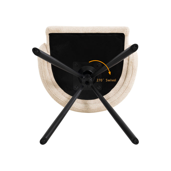 270 Degree Swivel Upholstered Desk Chairs (Set of 2)