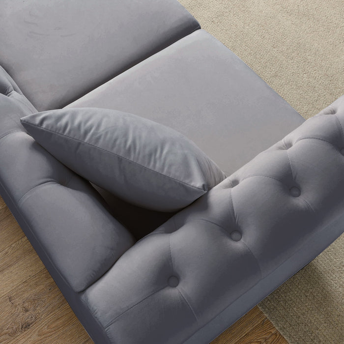 Chesterfield Sofa With Rolled Arms And Nailhead Trim