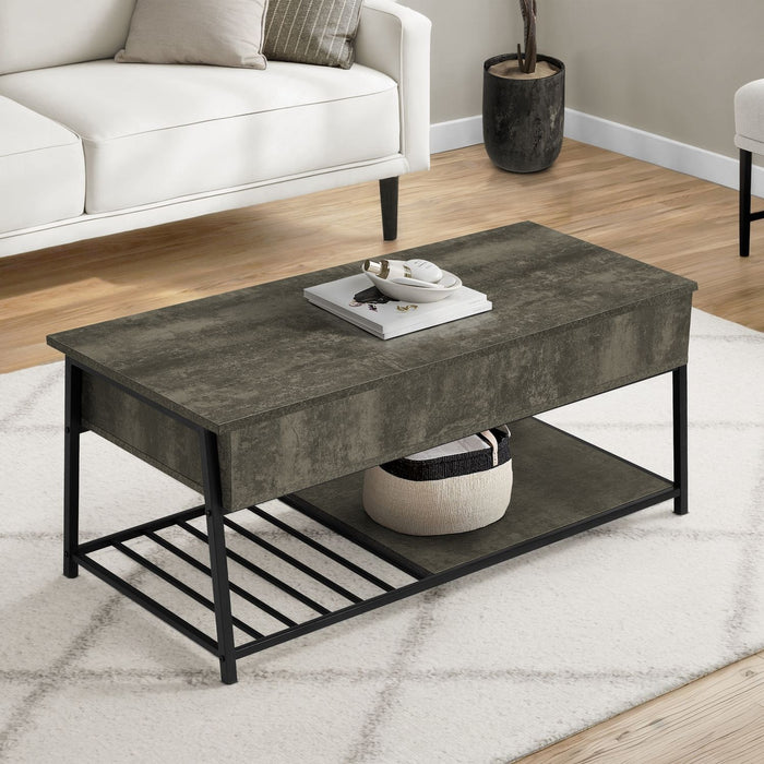 Contemporary Coffee Table, Lift Top, Rectangular