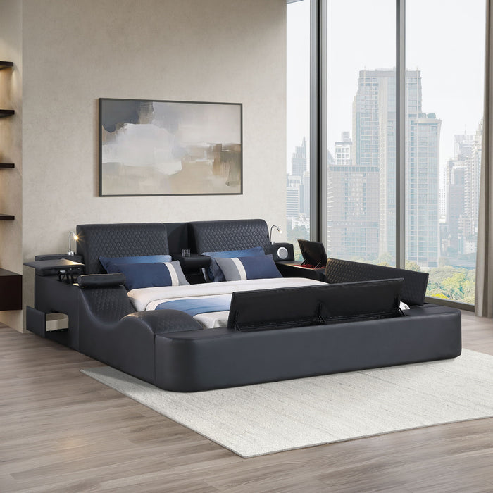 Zoya - Smart Multifunctional Bed, Built In Bluetooth Speakers, USB Charging