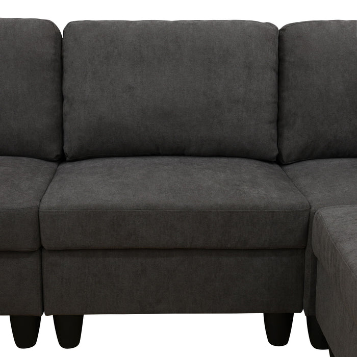 8 Piece Modular U - Shape Sectional Sofa