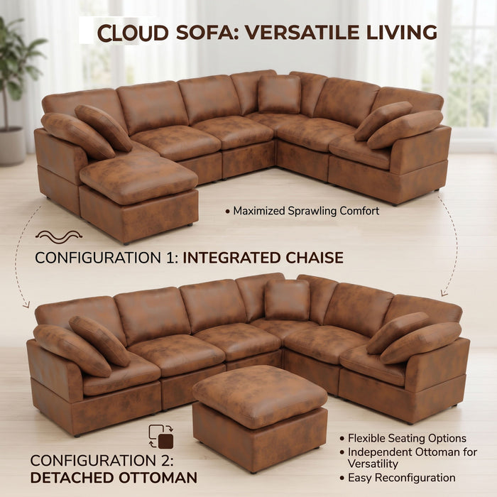 Deep Modular Cloud Sofa, Freely Configurable