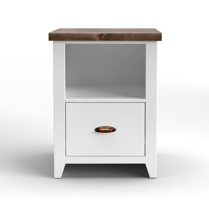 1 Drawer File - Jasmine Whitewash / Barnwood