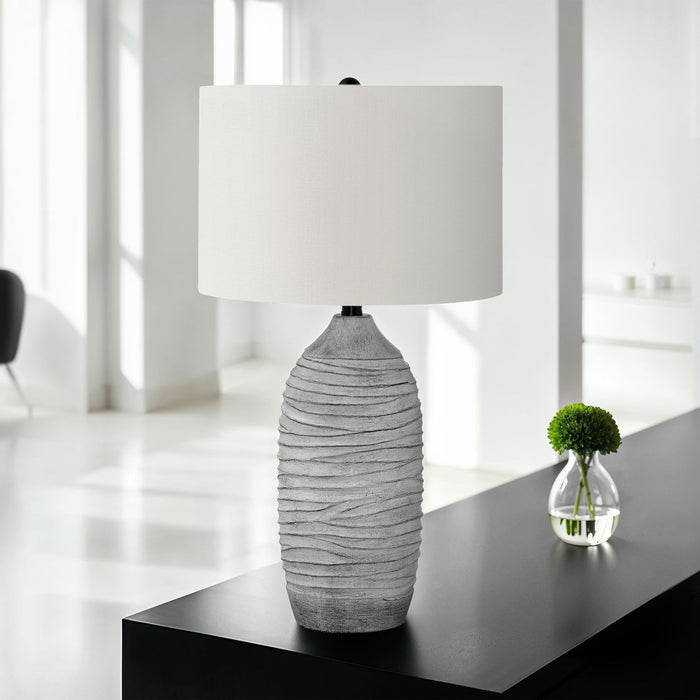 Lighting, Table Lamp, Resin, Modern - Gray / Cream