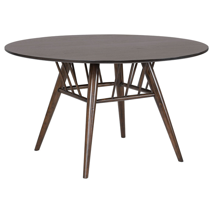 Shirley - Round Dining Table - Dark Walnut