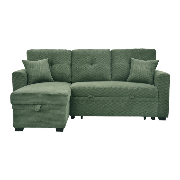Sleeper Sectional With Pull Out Bed, Reversible Chaise