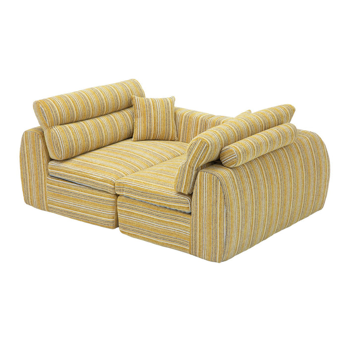 3 Seater, Couch With Throw Pillows For Living Room