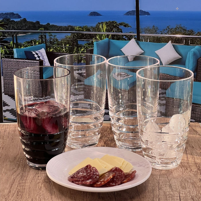 Leading Ware Swirl Acrylic Glasses Drinking (Set of 4)